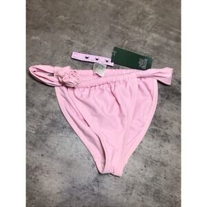 NWT Wild Fable Pink Rose High Leg Bikini Swim Bottom Size L